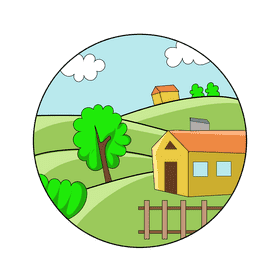 Grassland house clipart
