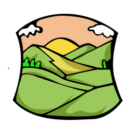 Grassland sunrise clipart