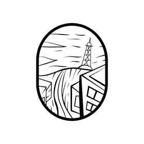 Horizon City black and white clipart