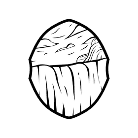 Horizon Hill black and white clipart