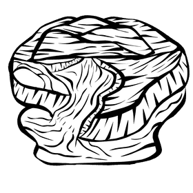 Meadow River black and white clipart