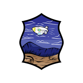 Night sky Air Ship clipart