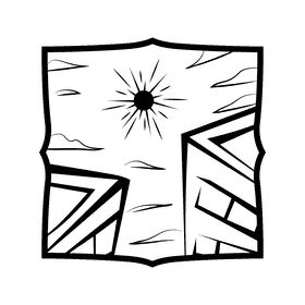 Night sky Firework black and white clipart
