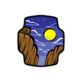 Night sky Hill clipart