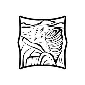 Night sky Storm black and white clipart