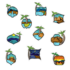 Oasis Set vector