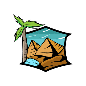 Oasis Pyramid clipart