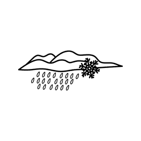 Rain Cloud Cold black and white clipart