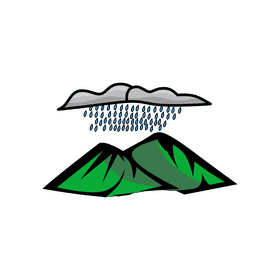 Rain Cloud Mountain clipart