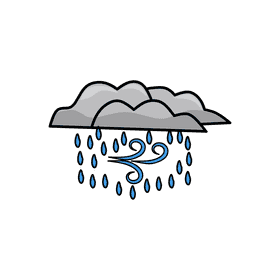 Rain Cloud Wind clipart