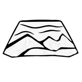 Rocky mountain aurora black and white clipart
