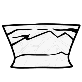 Rocky mountain desert black and white clipart