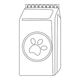 Animal food drawing black and white clipart