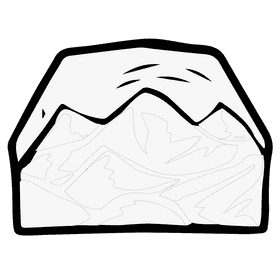 Rocky mountain fall star black and white clipart