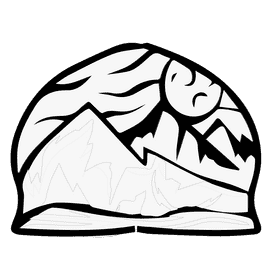 Rocky mountain moon black and white clipart