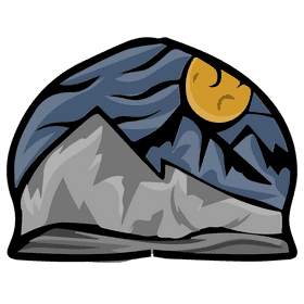 Rocky mountain moon clipart