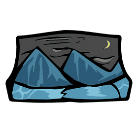 Rocky mountain night clipart
