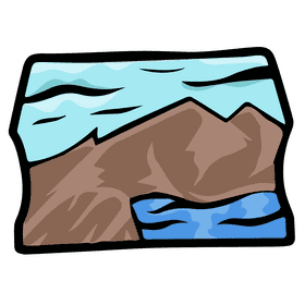 Rocky mountain sea clipart