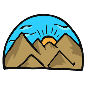Rocky mountain sunrise clipart