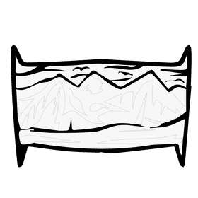 Rocky mountain twilight black and white clipart