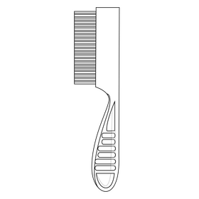 Animal comb drawing black and white clipart