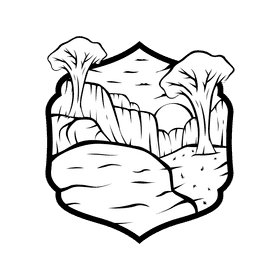 Savana River black and white clipart