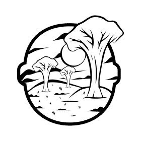 Savana Trees black and white clipart