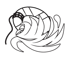 Sea Wave Buoy black and white clipart