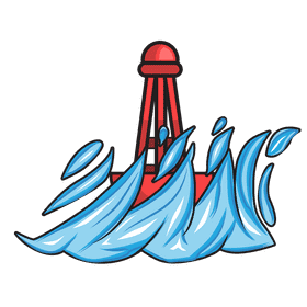 Sea Wave Buoy Navigation clipart