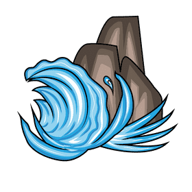 Sea Wave Cliffs clipart