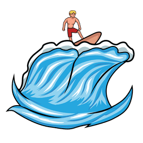 Sea Wave Surfing clipart