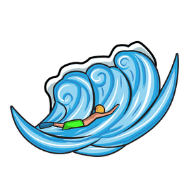 Sea Wave Swimming clipart