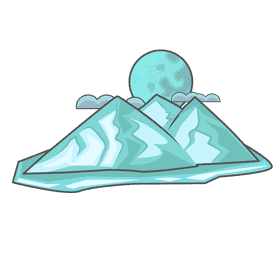 Snowy Mountain Moon clipart