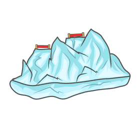 Snowy Mountain Red Fances clipart