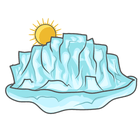 Snowy Mountain Sunrise clipart