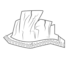 Snowy Mountain Trees black and white clipart
