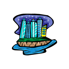 Starry Night City clipart