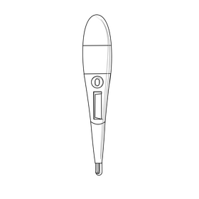 Thermometer drawing black and white clipart