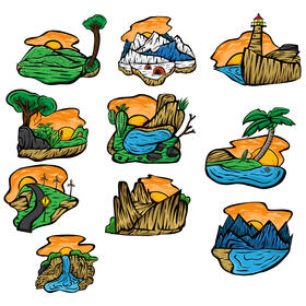 Sunset clipart Set vector
