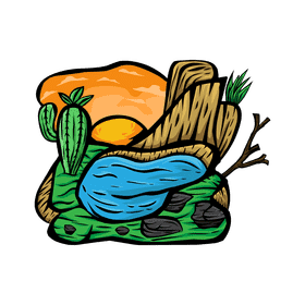 Sunset Desert clipart