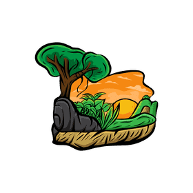 Sunset Jungle clipart