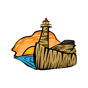 Sunset Lighthouse clipart