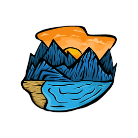 Sunset Rocky Mountain clipart