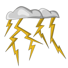 Thunder stroms big strom clipart