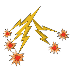 Thunder stroms flash clipart
