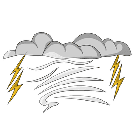 Thunder stroms wind clipart