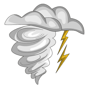 Thunder stroms twister clipart