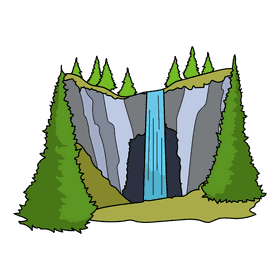 Yellowstone Fairy Falls clipart