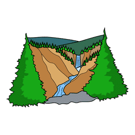 Yellowstone Grand Canyon clipart