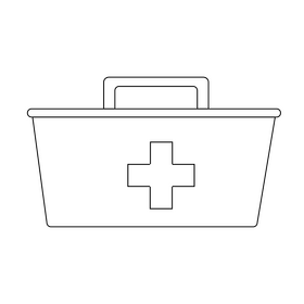 First aid kit drawing black and white clipart vector free download